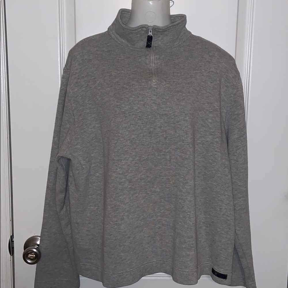 Pendleton Heather Gray Quarter Zip Pullover Sz Xl - image 3